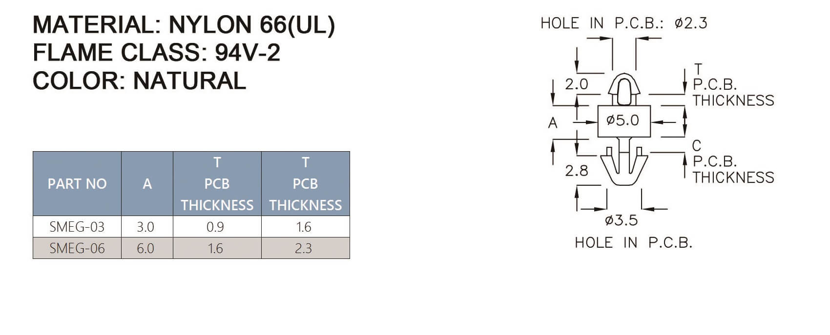 PCB Standoff SMEG-03